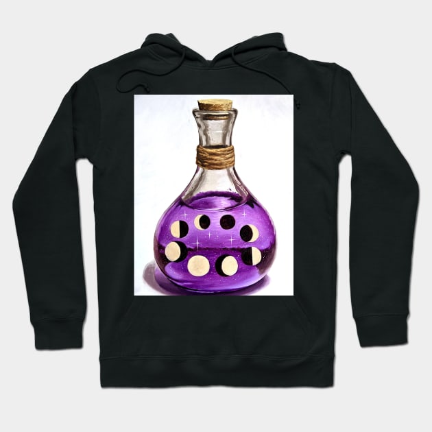 Wiccan bottle - moon phases Hoodie by LukjanovArt